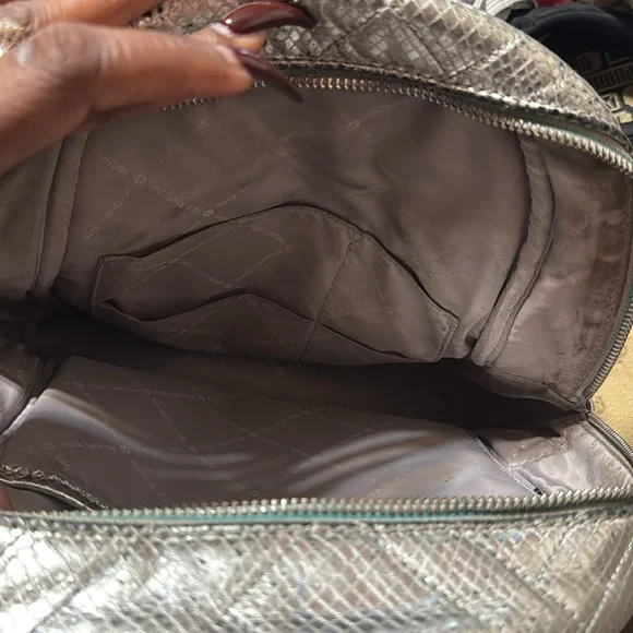 Silver Michael Kors leather backpack - Picture 12 of 13